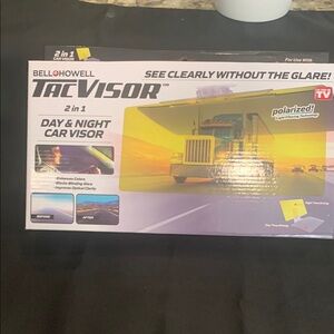 Yellow In-Visor Video System for Car Audio and GPS